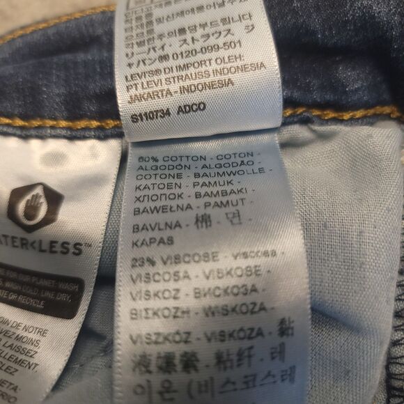 Levi’s 721 High Rise Skinny Jeans Womens 28x28 (Fits 28x27) Blue Stretch Denim - Picture 11 of 12